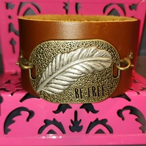 Handmade leather Brown bracelet